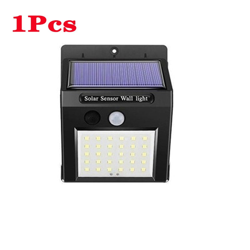 Lampes solaires LED avec Capteur de Mouvement PIR - 1/2/4/6 pièces avec 30/100 LED