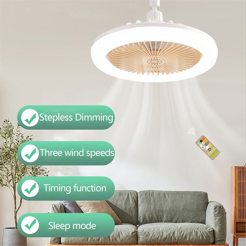 Xiaomi - Ventilateur de Plafond Silencieux avec Télécommande et Lampe Intégrée