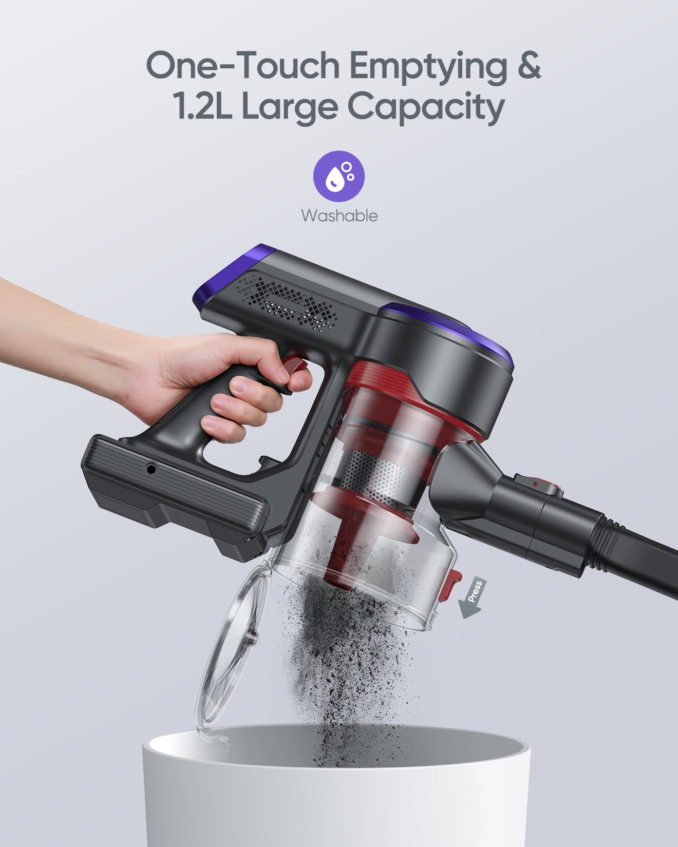 BUTURE JR 400 - Cordless Stick Vacuum Cleaner with Touch Screen