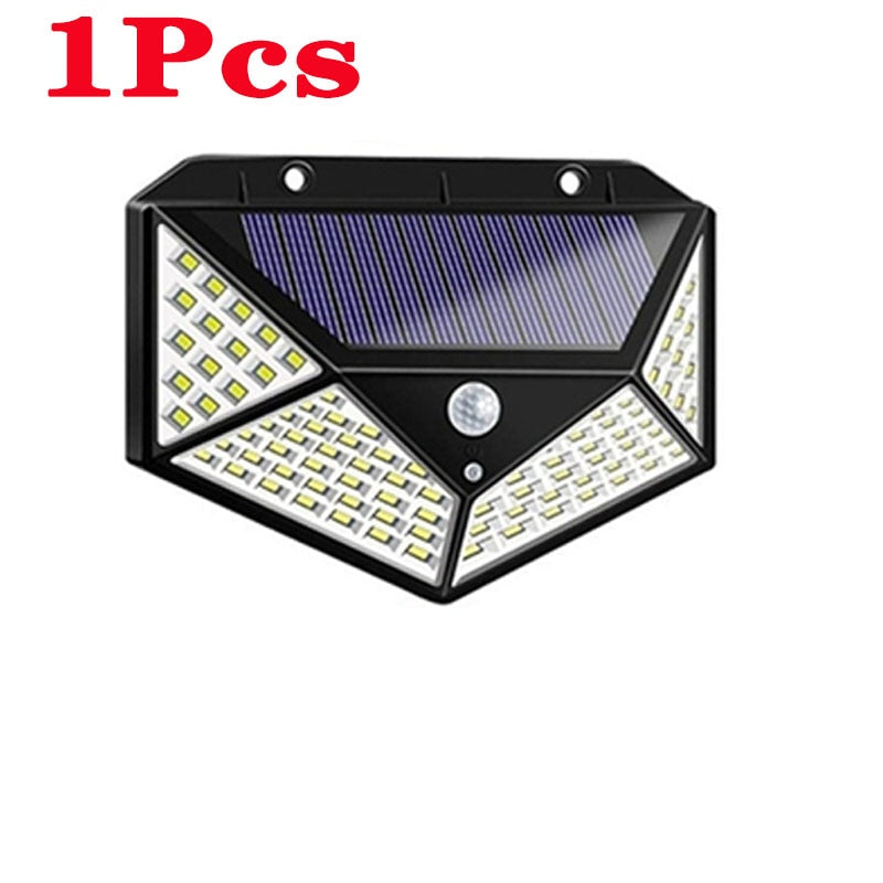 Lampes solaires LED avec Capteur de Mouvement PIR - 1/2/4/6 pièces avec 30/100 LED